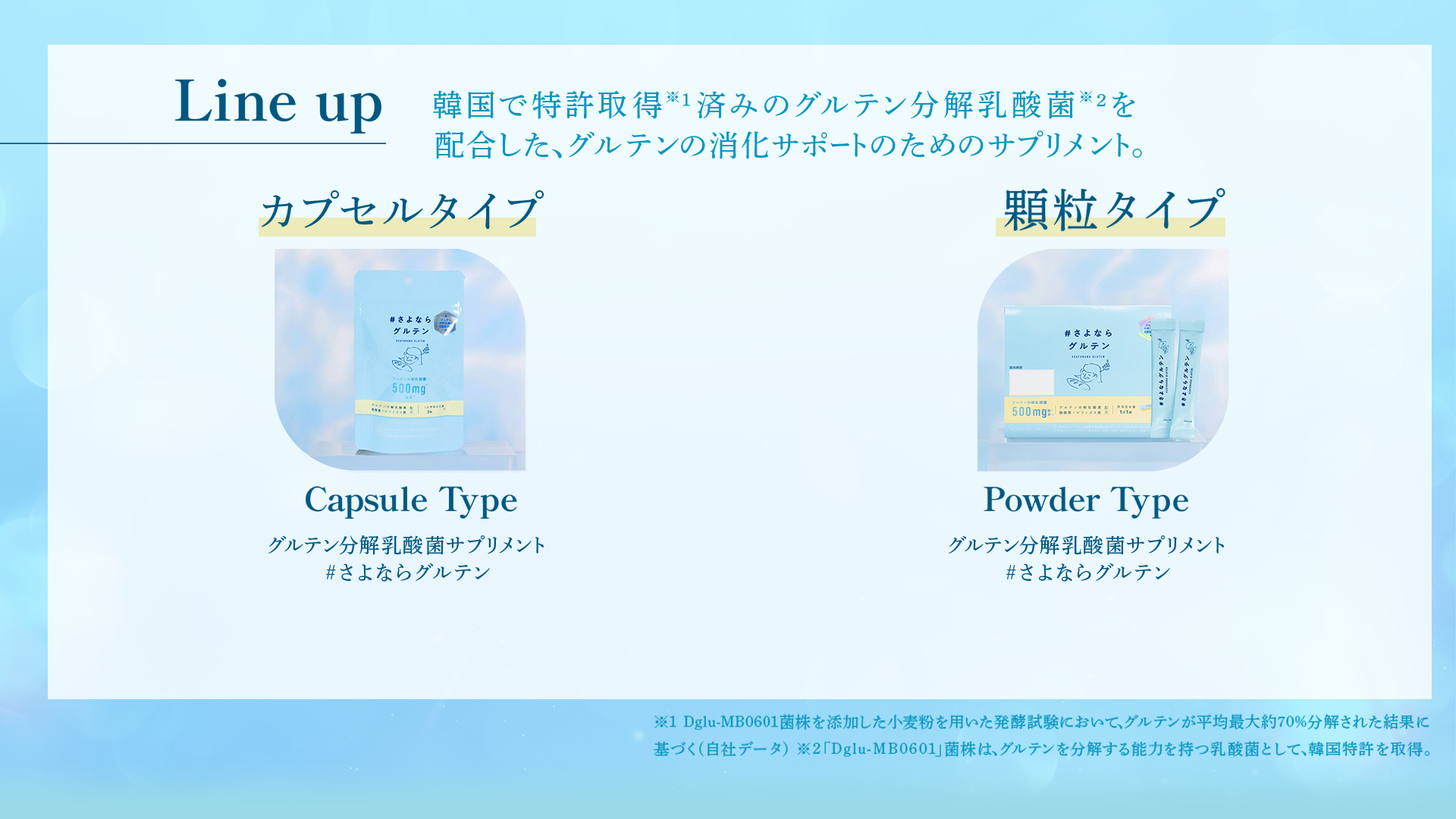 Line up カプセルタイプ 顆粒タイプ